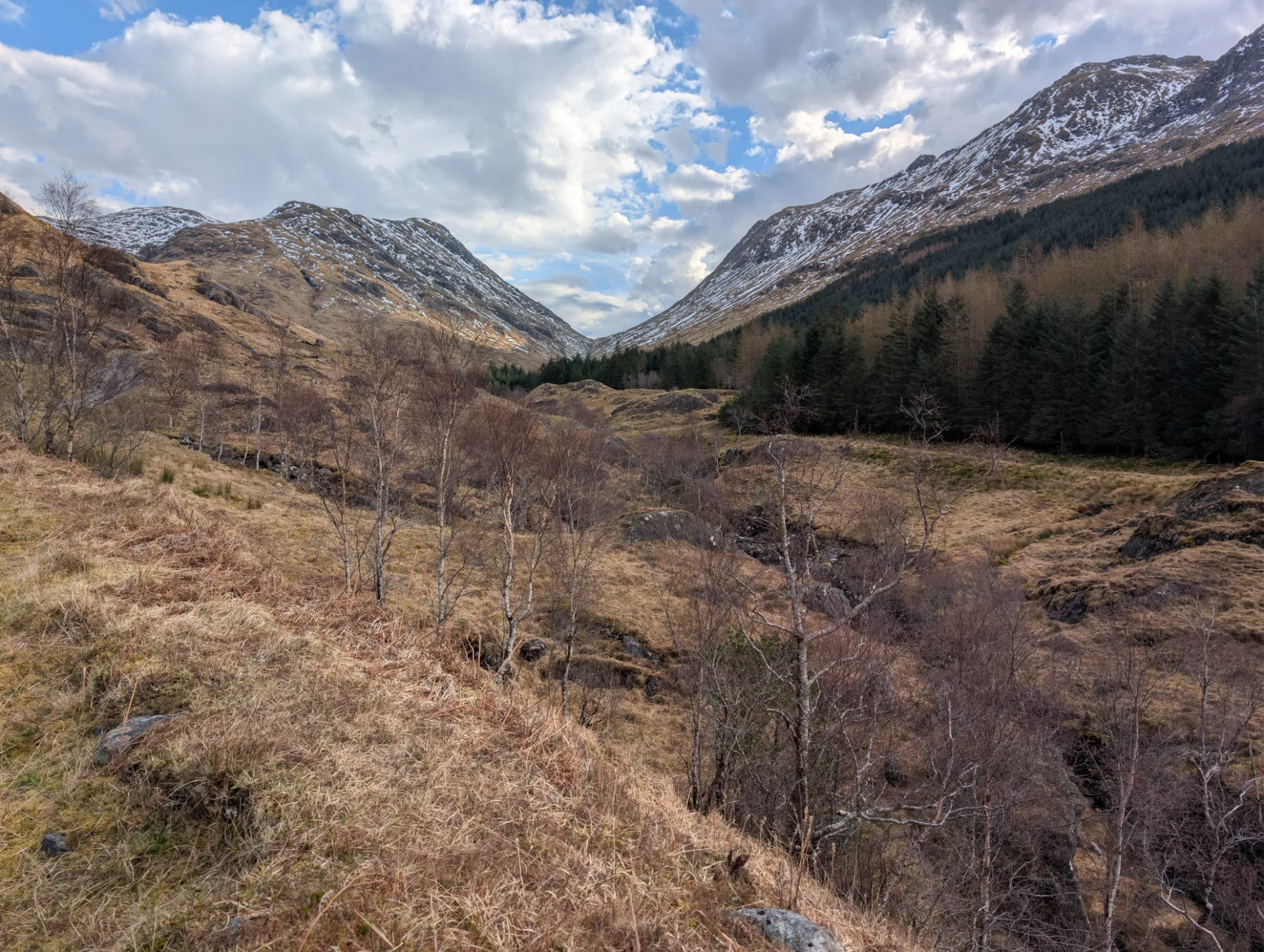 Hinter Corry Hully — Aufstieg ins Glen Pean
