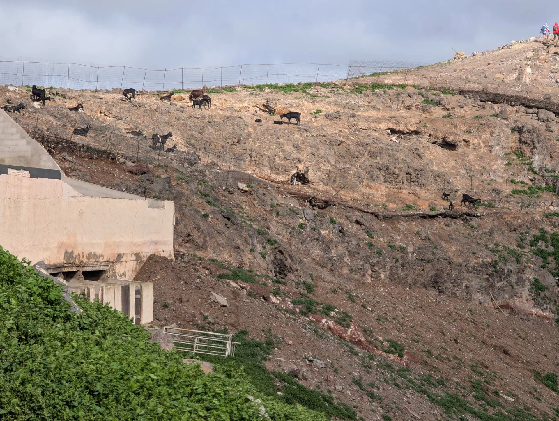 Eine Finca an terrassierten Hängen auf dem Rückweg.