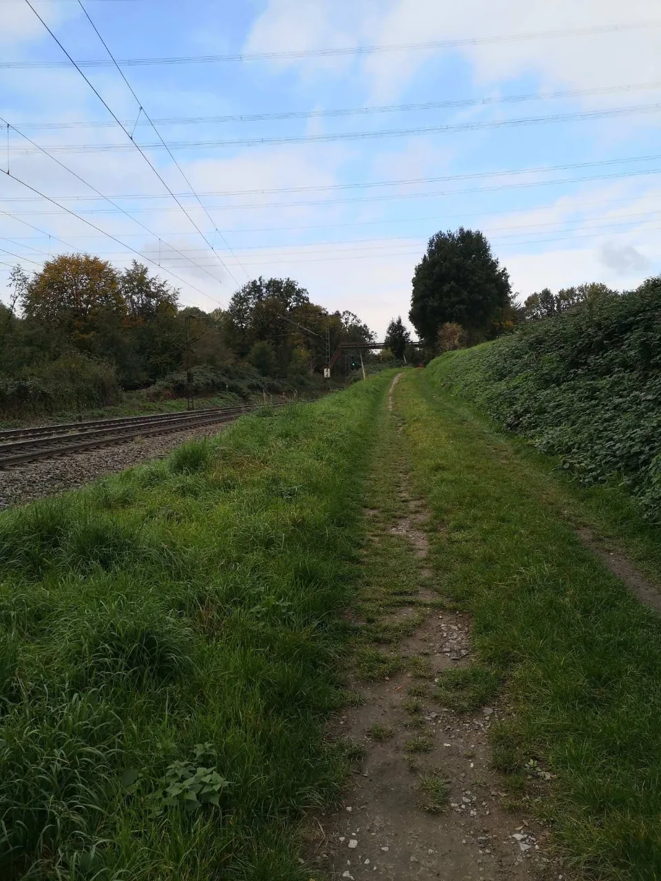 Am frühen Nachmittag über breite Wege durch offenes Land.